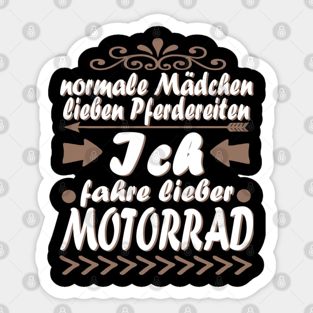 Biker Braut Motorrad Frauen Fahren Geschenkidee Sticker by FindYourFavouriteDesign